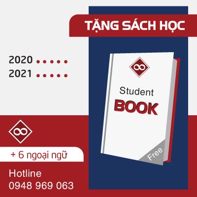 Tặng sách theo suốt lộ trình học tại trung tâm